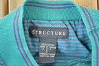 Vintage 1990s Structure Striped Grunge T-Shirt Mens Small
