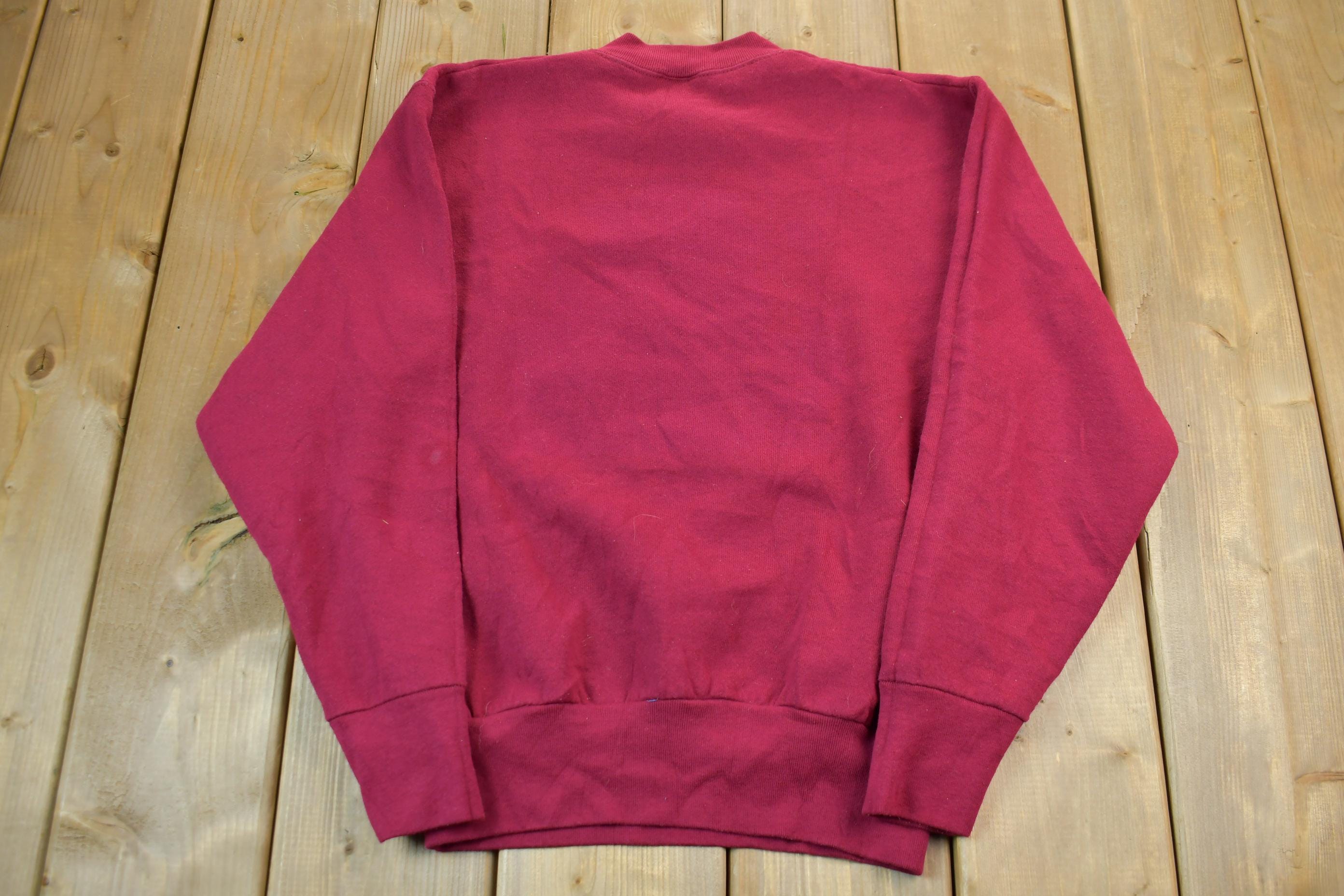 Vintage 1990s Fruit Of The Loom Grandma Style Crewneck Sweater