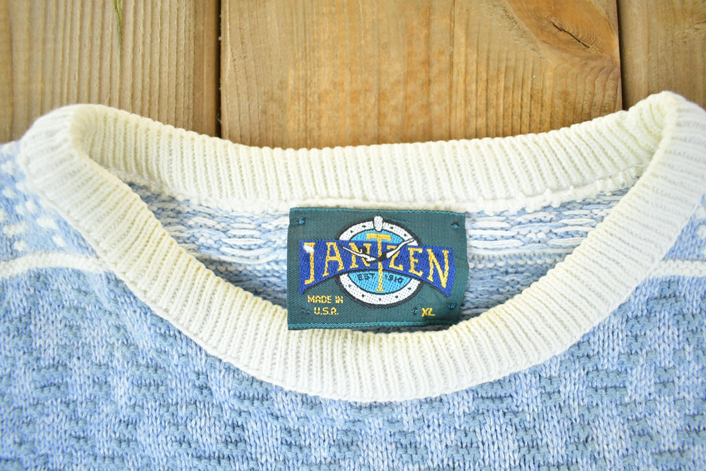 Vintage 1980s Jantzen Knit Crewneck Sweater Men's XL