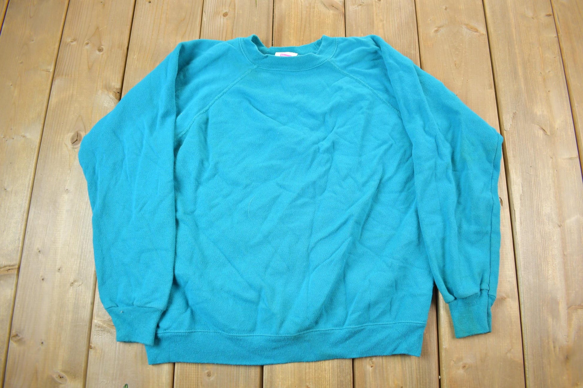 Vintage 1990s Blank Light Blue Crewneck Sweatshirt