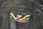Vintage 1990s USA Biker Motorcycle Leather Jacket Men's Large