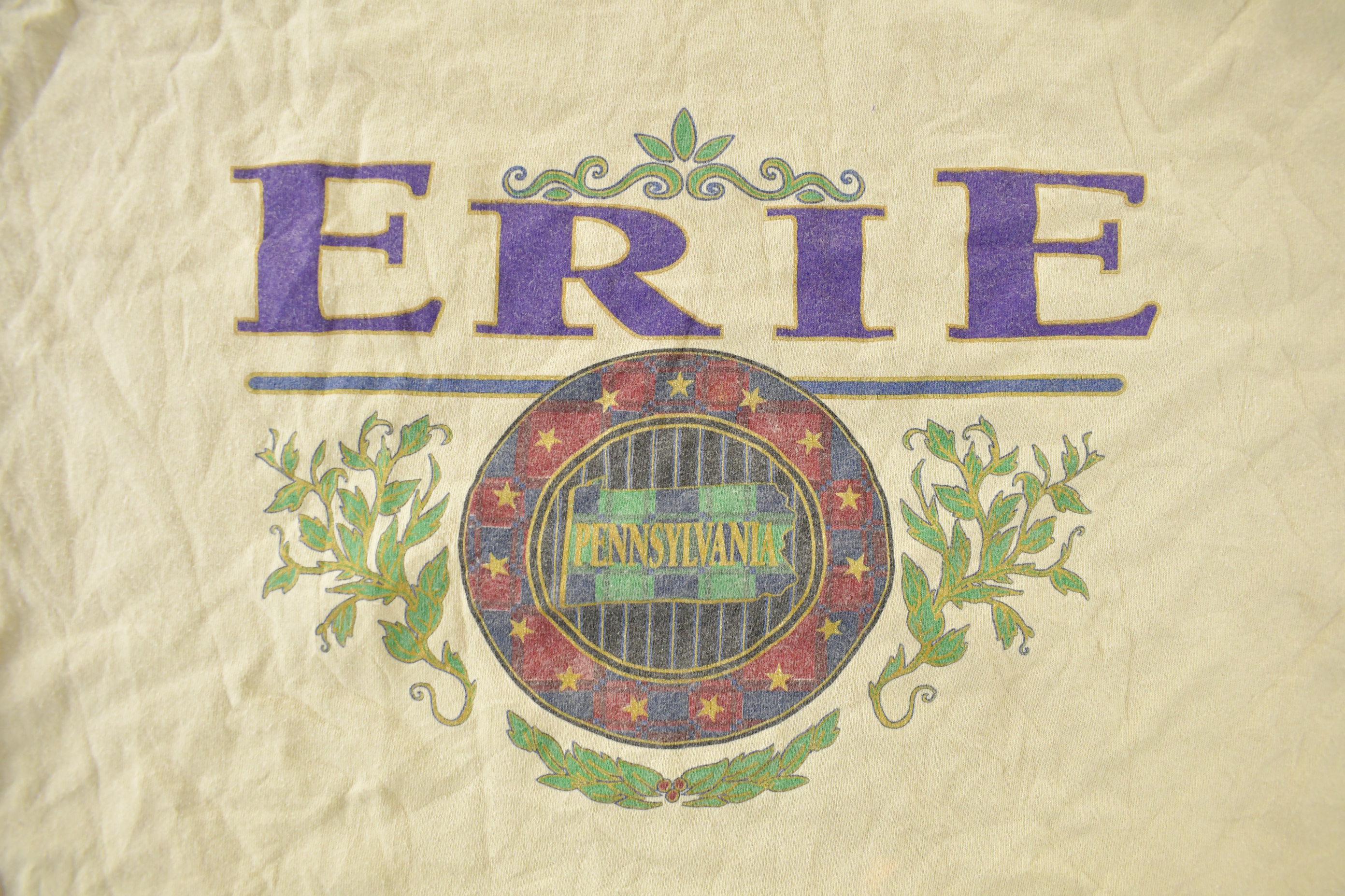 Vintage 1990s Erie Pennsylvania Souvenir T-Shirt Men's XL  Streetwear  Vacation Tee  Travel T Shirt  Made in USA