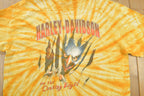 Vintage 2000 Boswell's Harley Davidson Nashville Tennessee Tie Dye Eagle Graphic T-Shirt