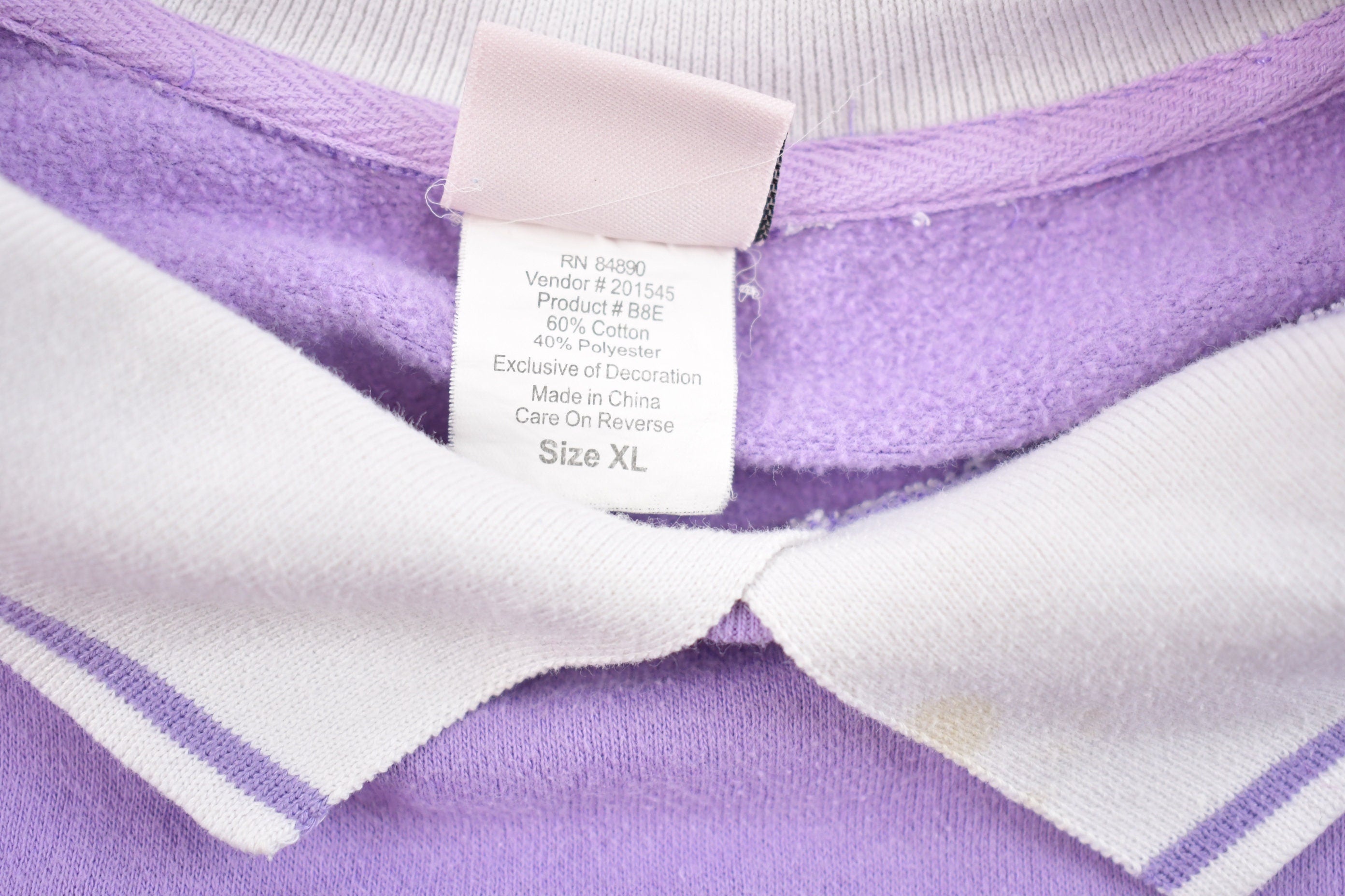 Vintage 1990s Floral Embroidered Collared Sweatshirt