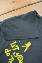Vintage 1980s Let Your Fingers Do The Walking Single Stitch Graphic T Shirt Made In USA