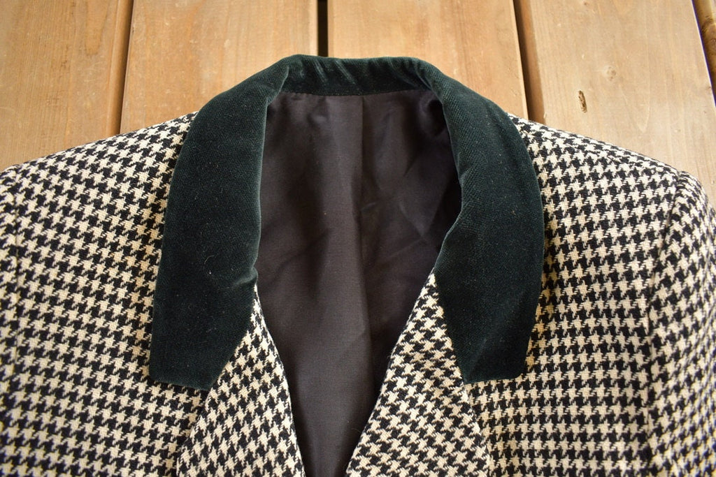 Vintage 1980s Marks & Spencer Women's Houndstooth Blazer