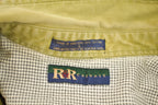 Vintage 1990s R & R Casuals Blank Green Button Up Shirt