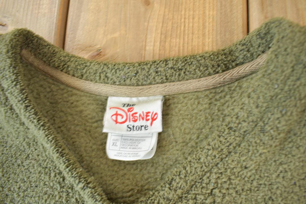 Vintage 1990s Disney Store Donald Duck Embroidered Fleece Sweater