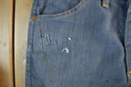 Vintage 1960s 1970s Lee Distressed Denim Jeans Youth 24 x 23.5