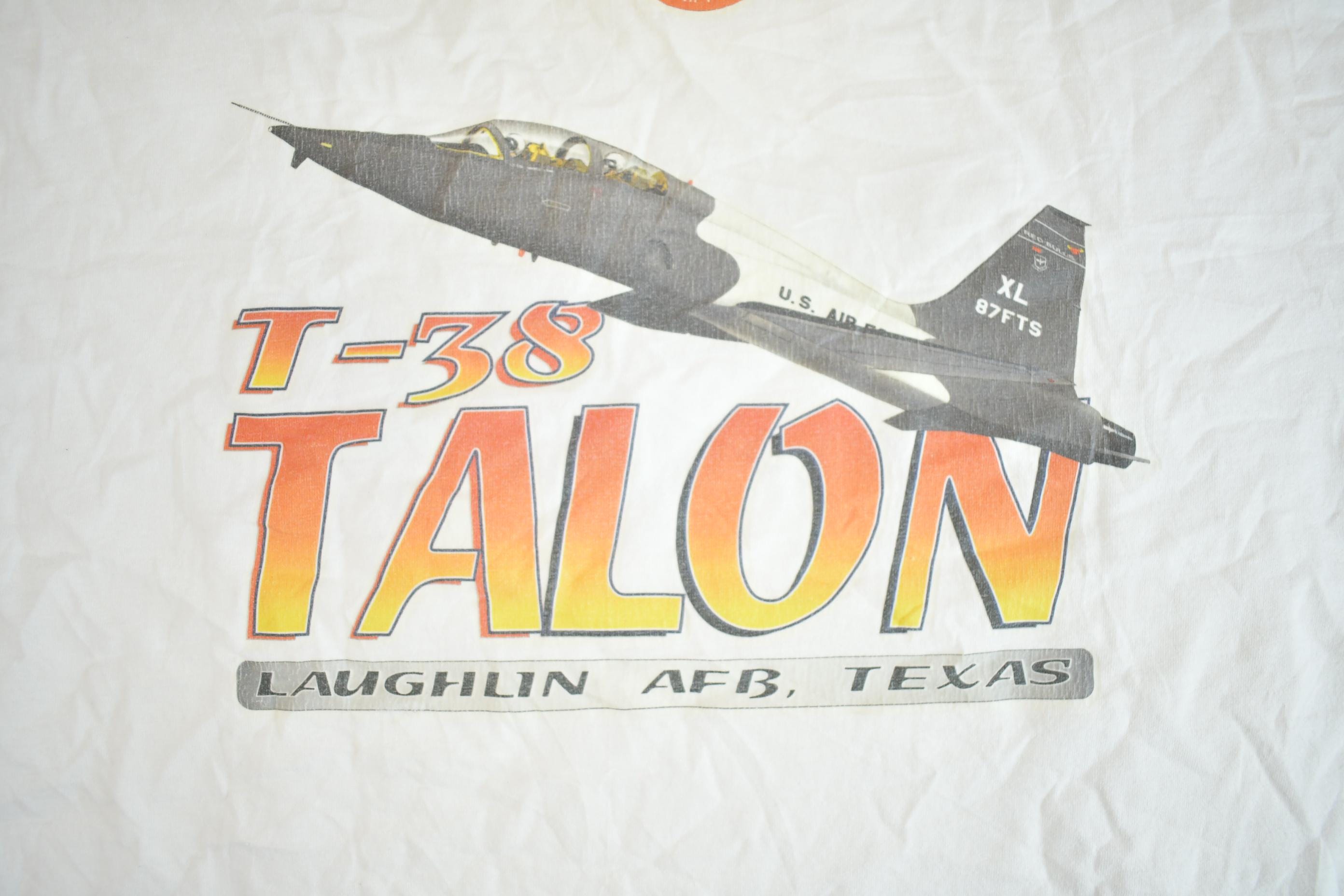 Vintage 1990s US Air Force Talon T-38 Fighter Jet Laughlin AFB Texas Graphic T Shirt