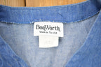 Vintage 1990s Bon Worth Blank Button Up Vest Shirt