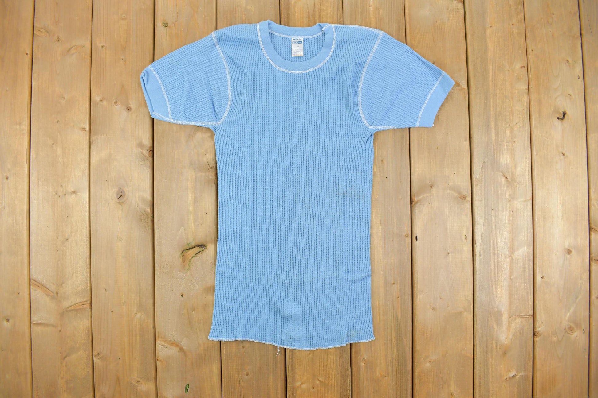 True Vintage 1970s Thermal Knit T Shirt Made In Canada