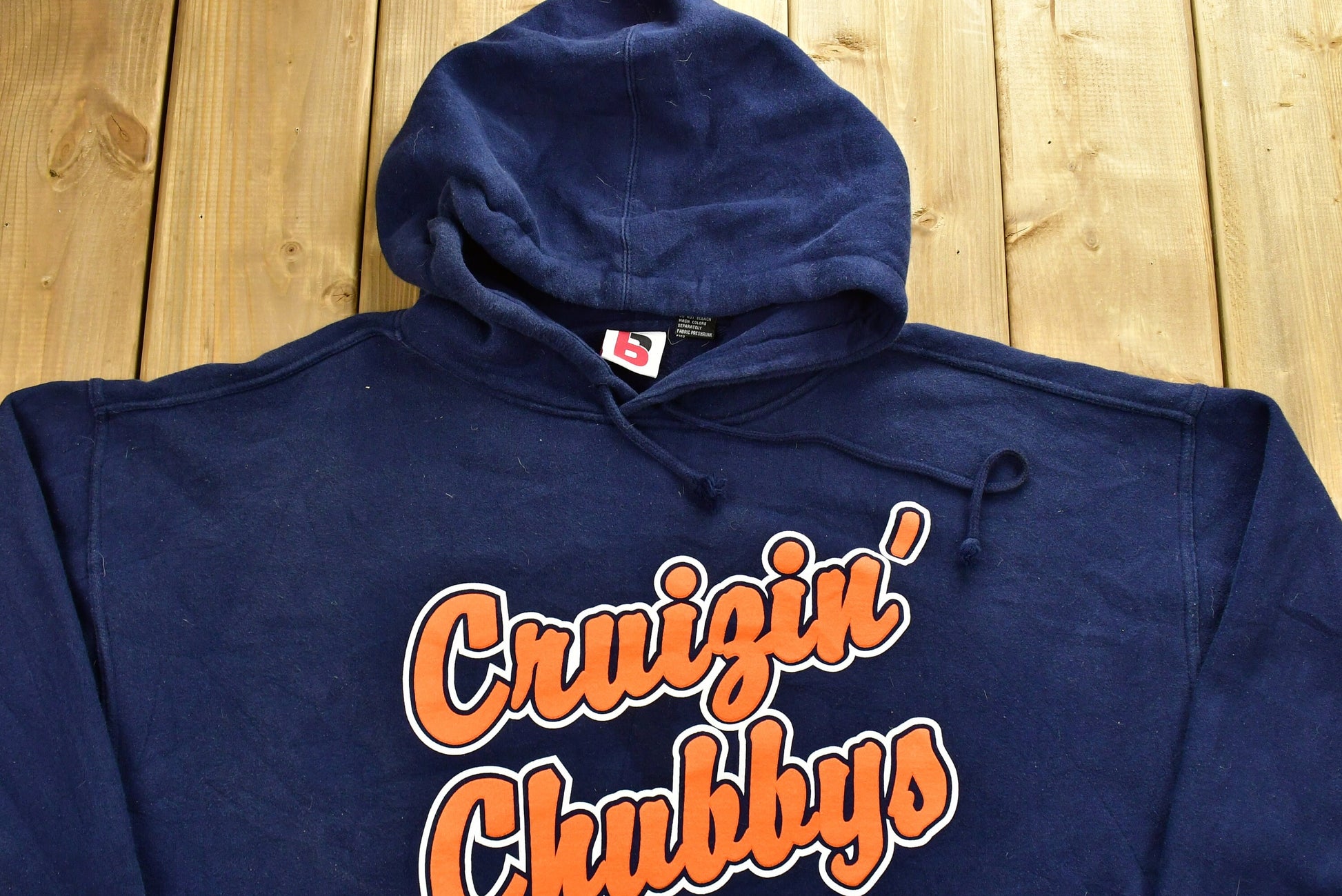 Vintage Crusin' Chubbys Graphic Print Hoodie / 90s Hoodie / Vintage Sweater / Print / 80s / 90s / Athletic Pull Over