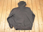 Vintage Y2K Distressed Carhartt Jim Poet Full Zip Hoodie Sweatshirt Men's L