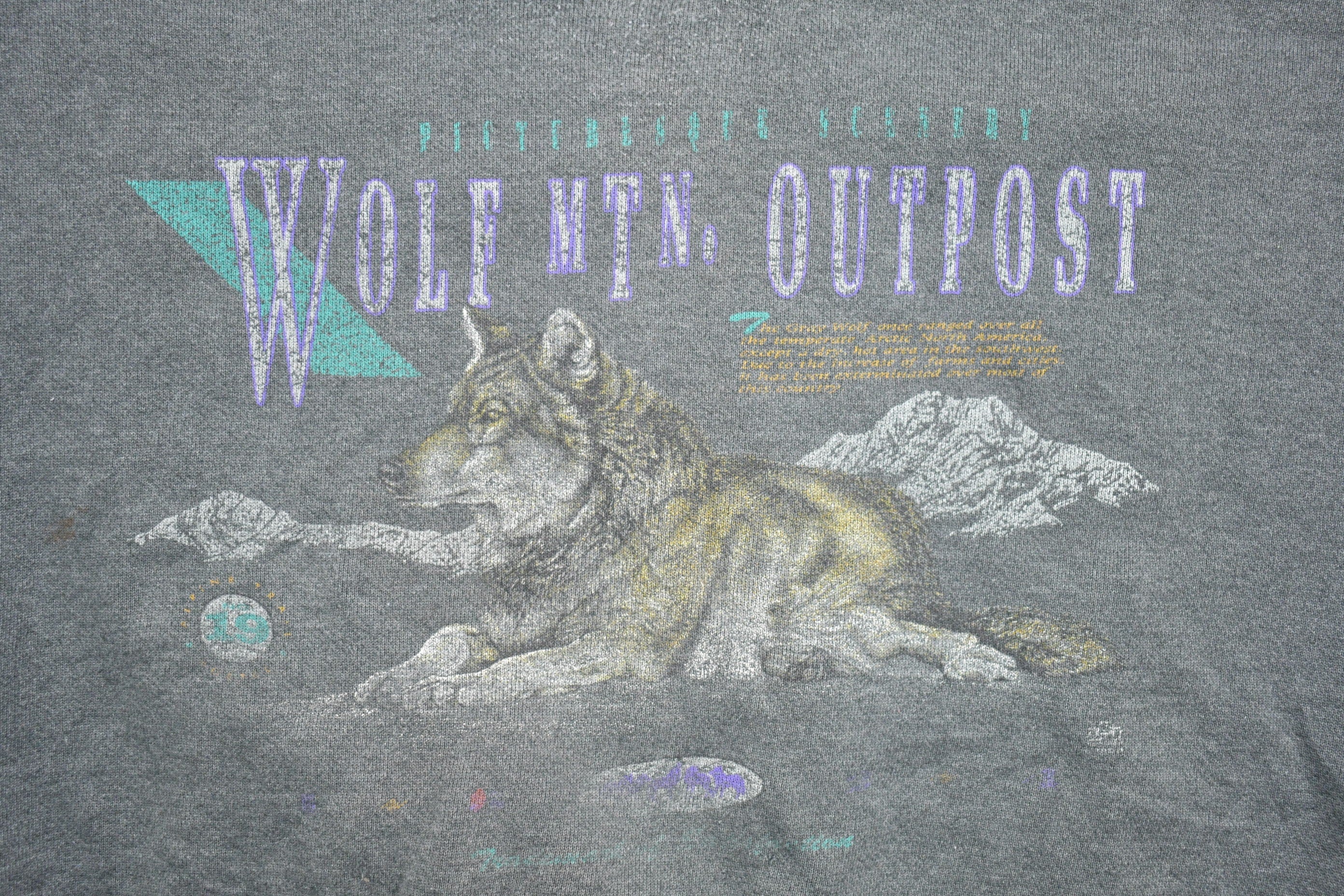 Vintage 1990s Wolf Mountain Outpost Crewneck