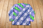 True Vintage 1960s Deadstock Helen Sue All Over Print Psychedelic Knit Nylon Sweater