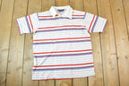 Vintage 1980s Arrow Tournament Quarter Button Up Shirt Men's L
