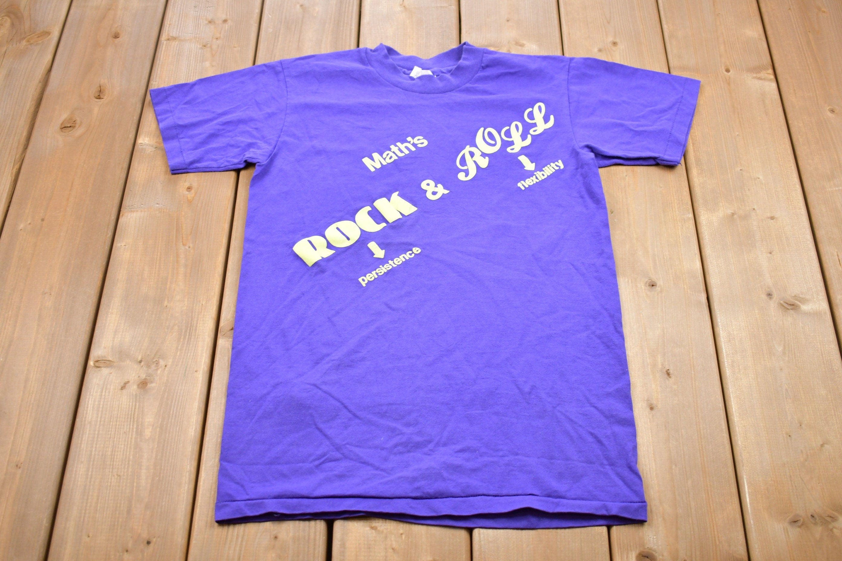 Vintage 1990s Math's Rock & Roll Graphic T-Shirt