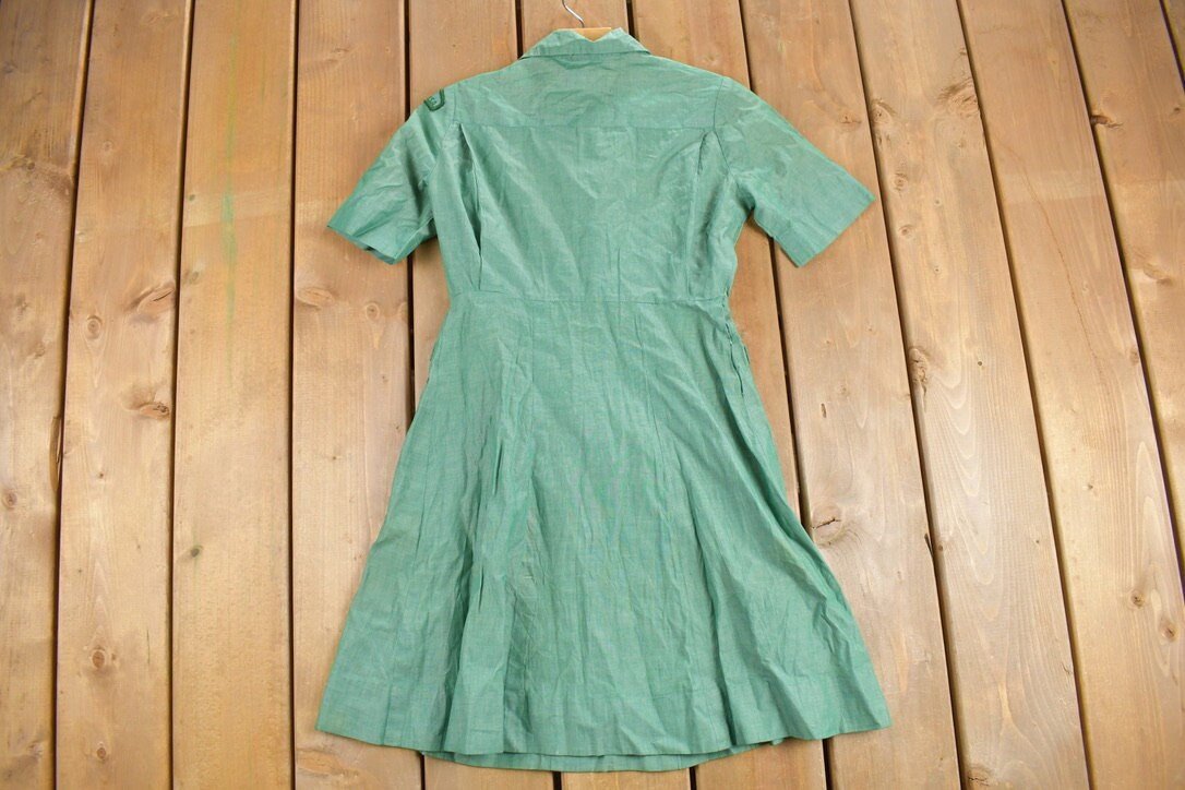 Vintage 1960s Junior Girl Scouts Uniform Dress / True Vintage / Retro Womenswear / Vintage Girl Scouts Dress / 60s / 70s / Made in USA