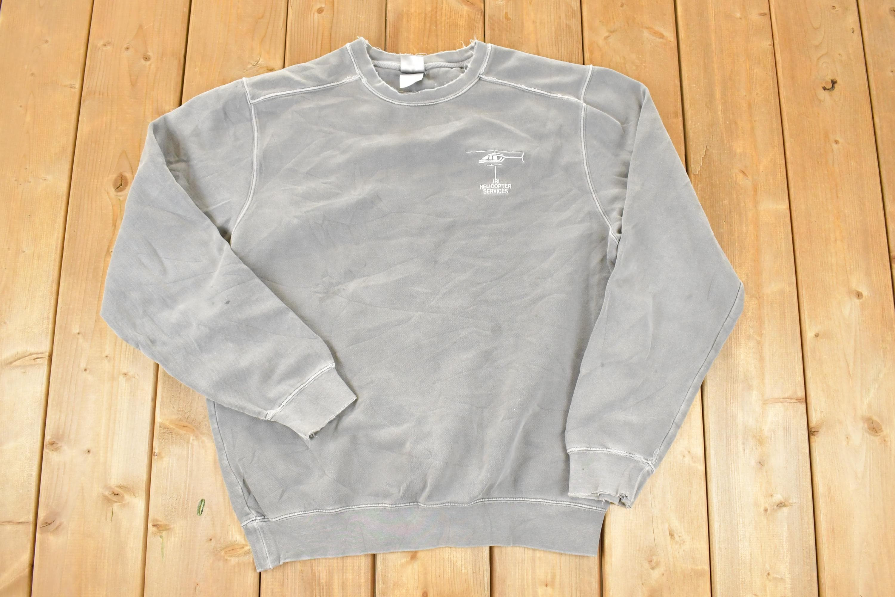 Vintage 1990s JBI Helicopter services Crewneck Sweatshirt Men's M