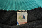 Vintage 1980s Lace Cat Collared Crewneck Sweatshirt Women's L