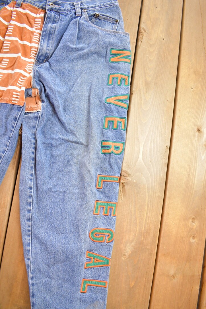 Vintage 1980s Never Legal Denim Jeans Size 38x32