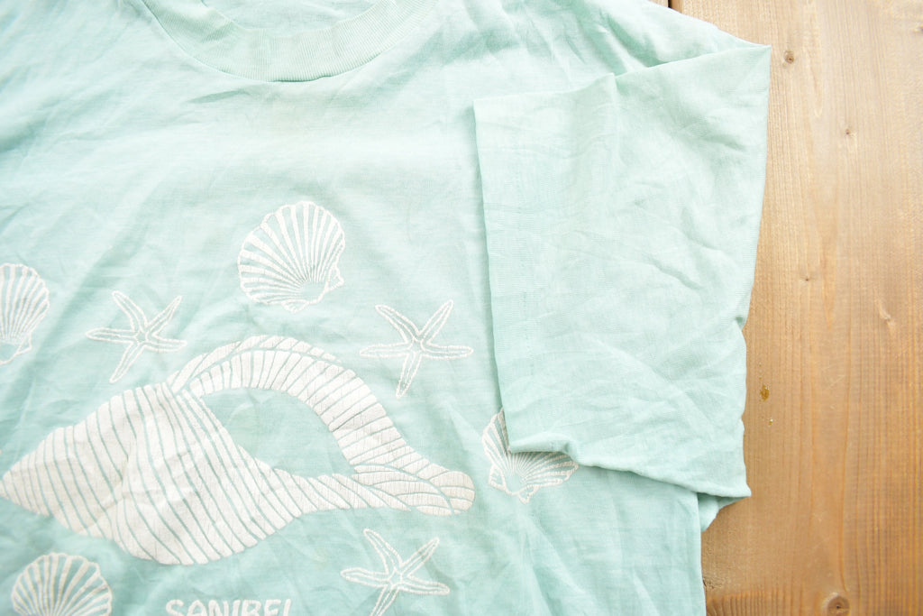 Vintage 1990s Sanibel Island Shells Souvenir T Shirt