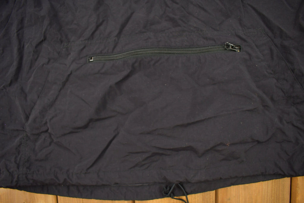 Vintage 1990s Polo Sport Ralph Lauren Black Quarter Zip Windbreaker