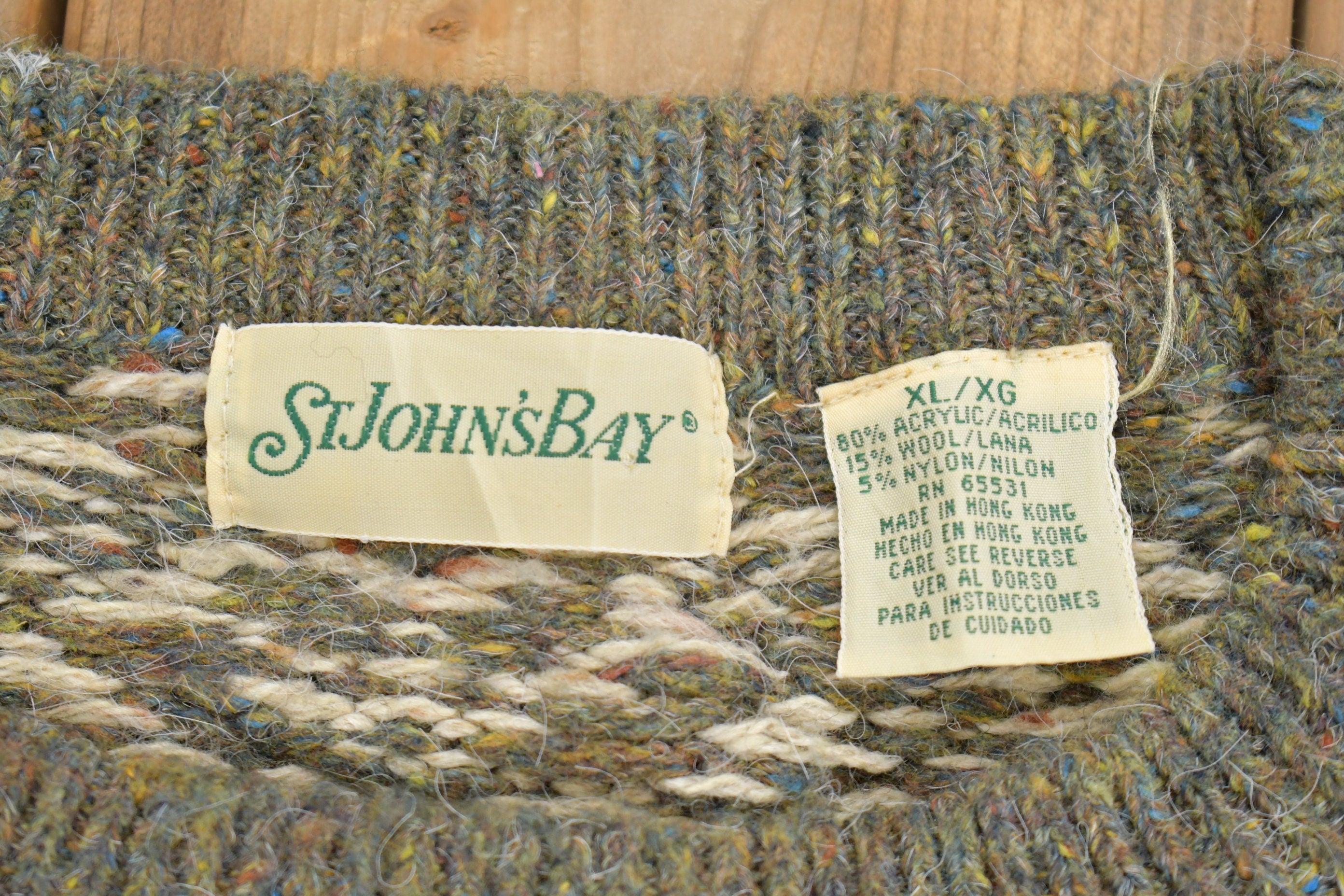 Vintage 1990s St Johns Bay Knit Crewneck Sweater