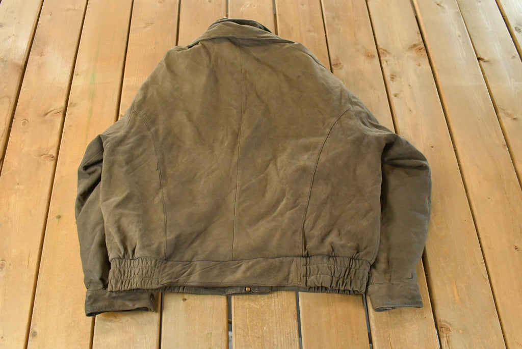 Vintage 1990s Wilsons Leather Biker Jacket Men's XL
