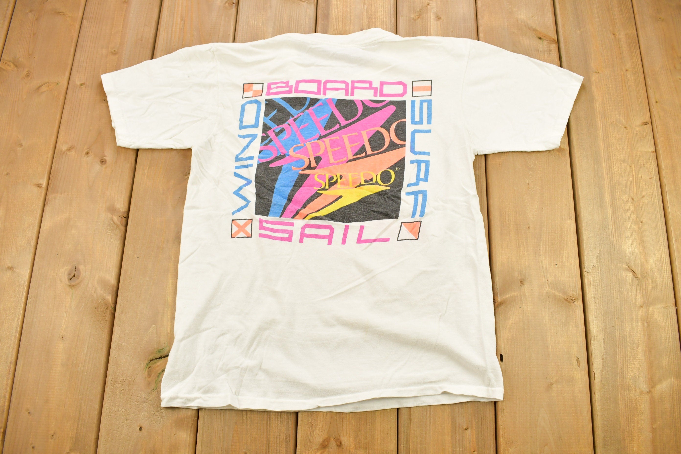 Vintage 1990s Speedo Swimwear Graphic T-shirt