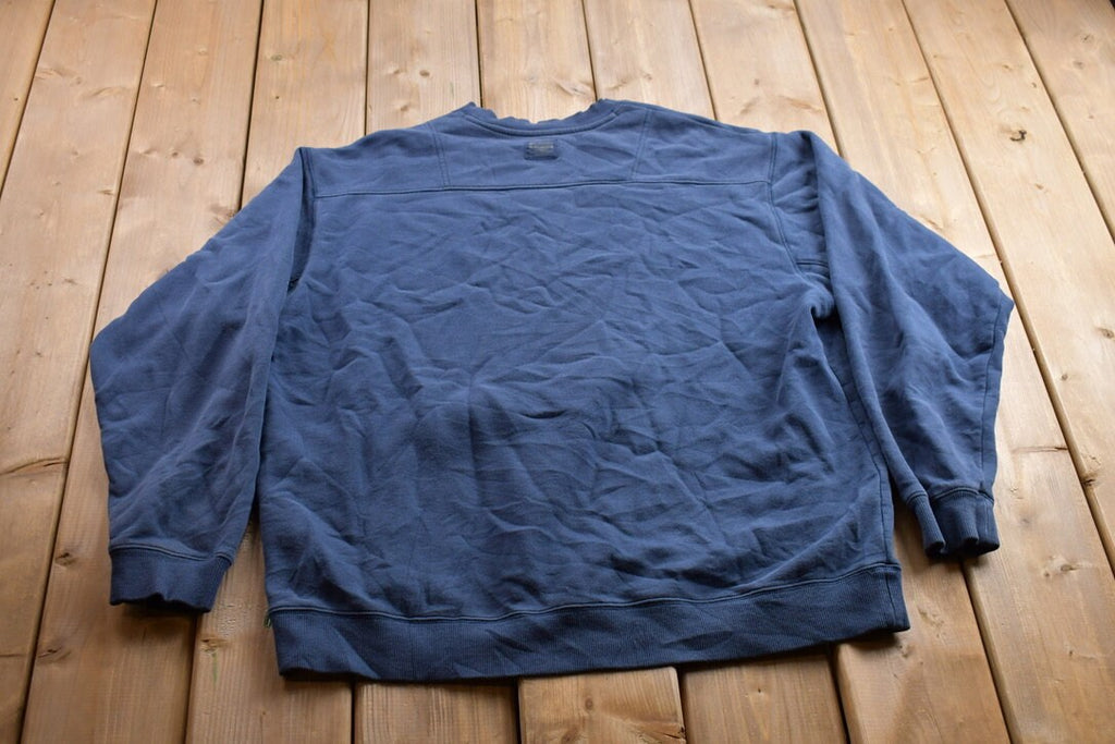 Vintage 1990s Columbia Navy Blue Blank Crewneck Sweatshirt