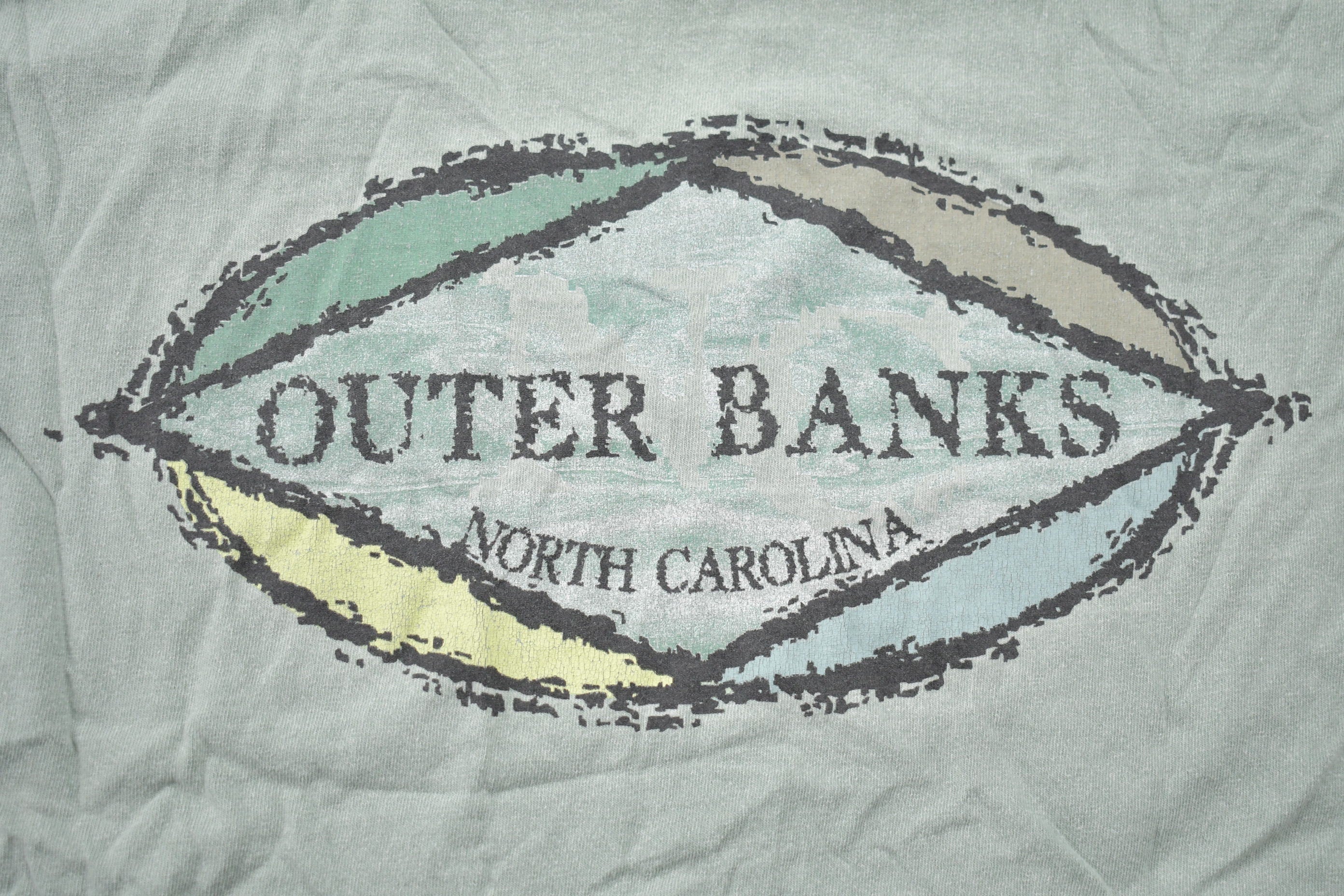 Vintage 1990s Outer Banks North Carolina Graphic T Shirt