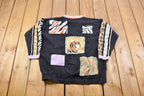 Vintage 1990s Multi Animal Print Cardigan Sweater