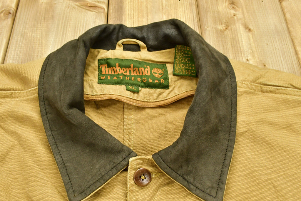 Vintage Y2K Timberland Weather Gear Beige Jacket