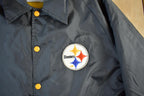 Vintage 1990s Pittsburgh Steelers Fleece Lined NFL Coaches Jacket