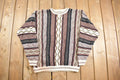 Vintage 1990s Cotton Traders 3D Cable Knit Sweater / Vintage 90s Crewneck / Abstract Patterns / Knit Crewneck / Streetwear / Earth Tones