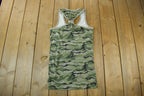 Vintage 1990s Vigoss Studio Women's Crown Graphic Camo Tank Top