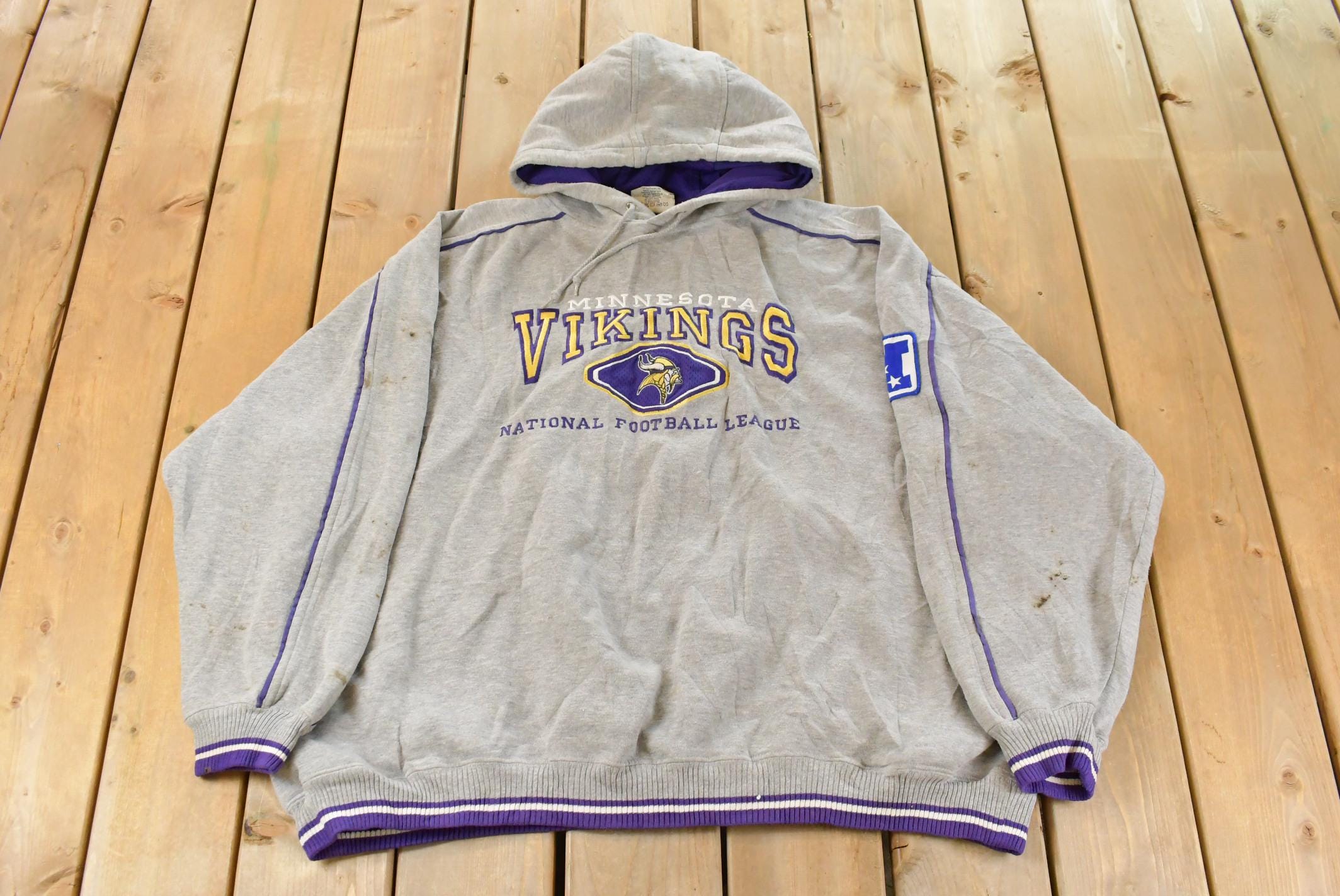 Vintage 1990s Minnesota Vikings Lee Sport NFL Hoodie Men's 2XL