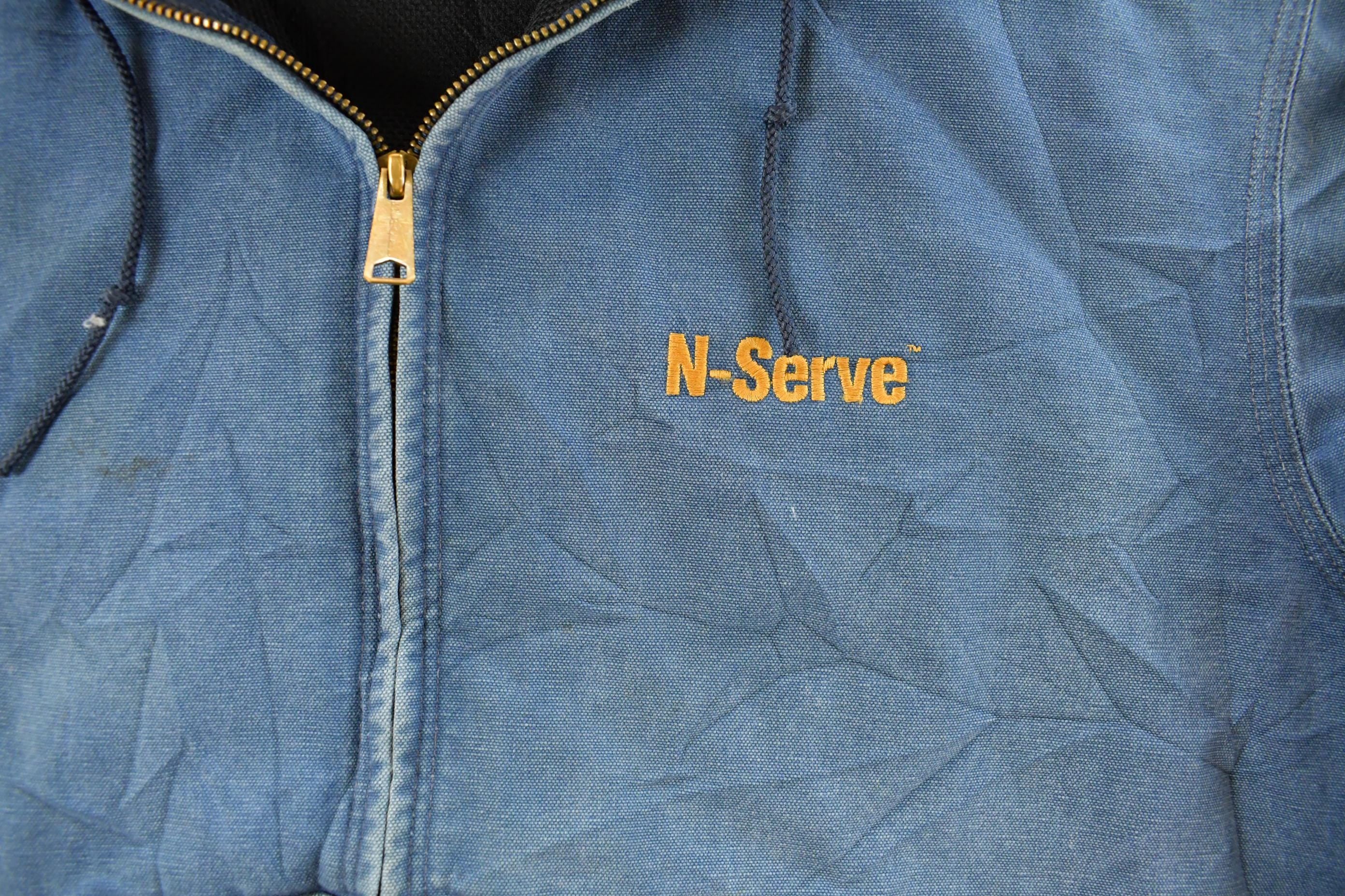 Vintage 1990s Distressed Carhartt Hooded Work Jacket Men's 3XL