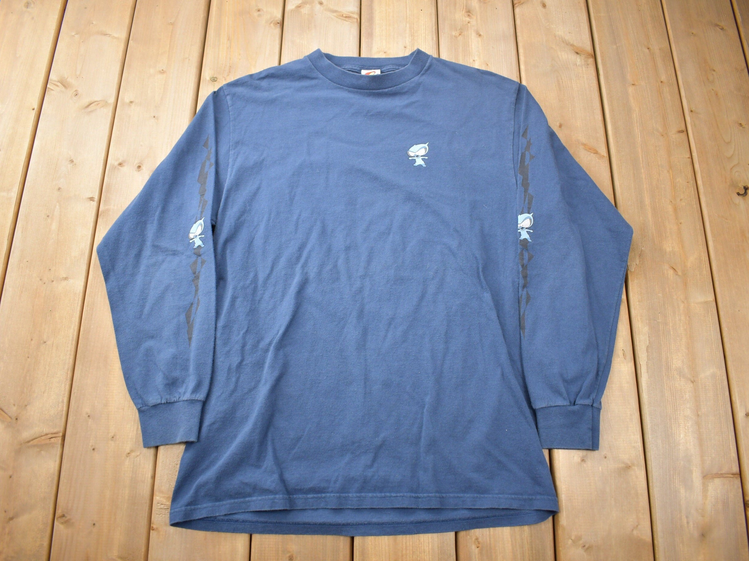 Vintage 1990s The Y2K Bug Graphic long Sleeve T Shirt