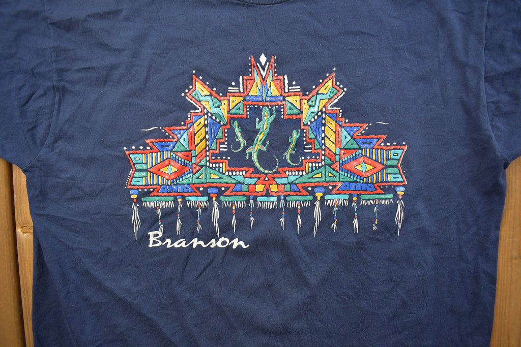 Vintage 1990s Abstract Lizard Graphic T Shirt