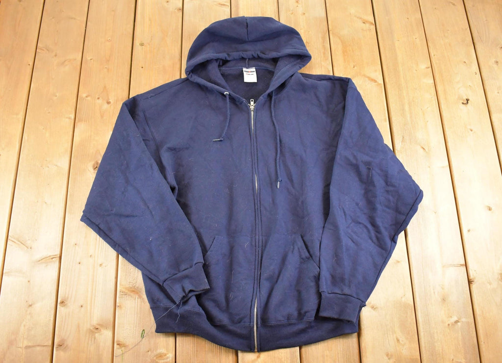 Vintage 1990s Jerzees Blank Streetwear Souvenir Hoodie Sweatshirt Men's L  90's Tourist Vacation Graphic Sweater