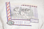 Vintage 1990s Canadian Timberwolves heavyweight Crewneck Sweatshirt Men's L
