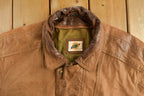 Vintage 1980s Field Gear Brown Leather Jacket