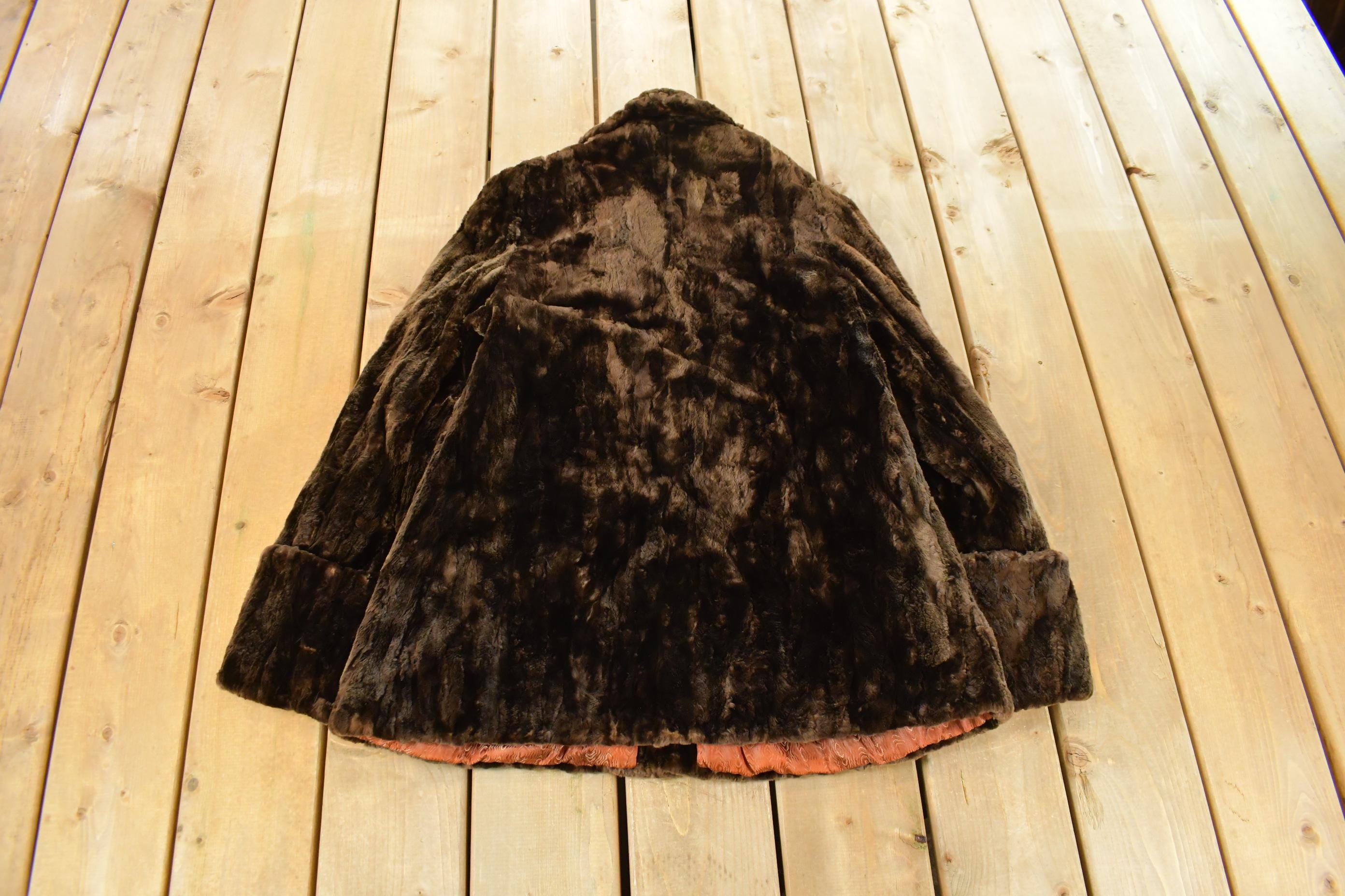 Vintage 1970s Plymouth Fur Sheared Beaver Fur Coat Adult M