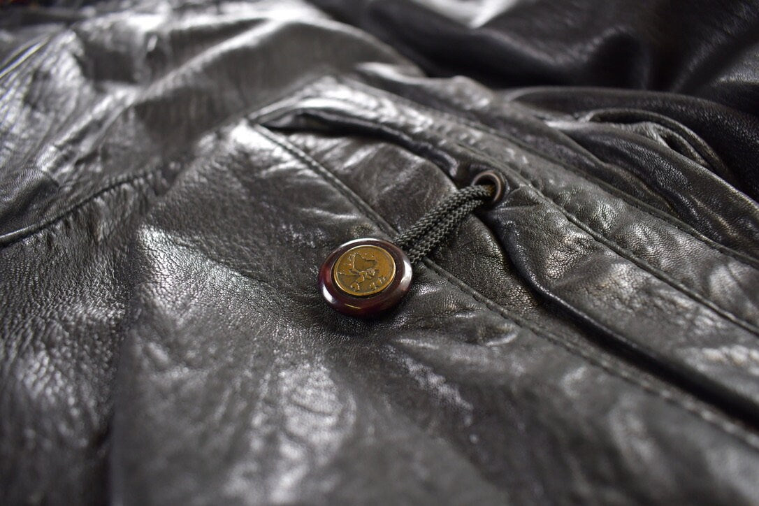 Vintage 1980s Mario Zeli Leather Jacket