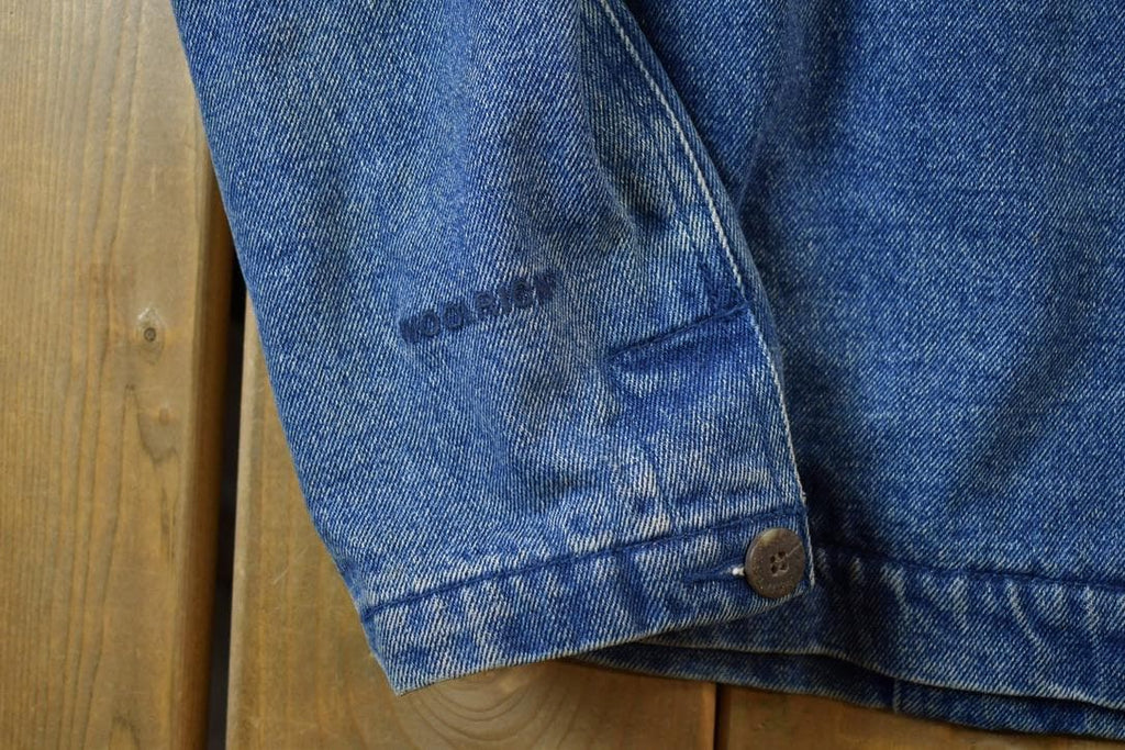 Vintage 2000s Woolrich Fleece Lined Denim Trucker Jacket