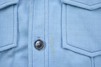 Vintage 1990s John Blair Blank Blue Button Up Shirt