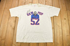 Vintage 1990s Raw Pep #52 New York Giants NFL Graphic T-Shirt